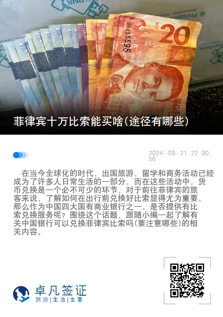 菲律宾十万比索能买啥(途径有哪些)