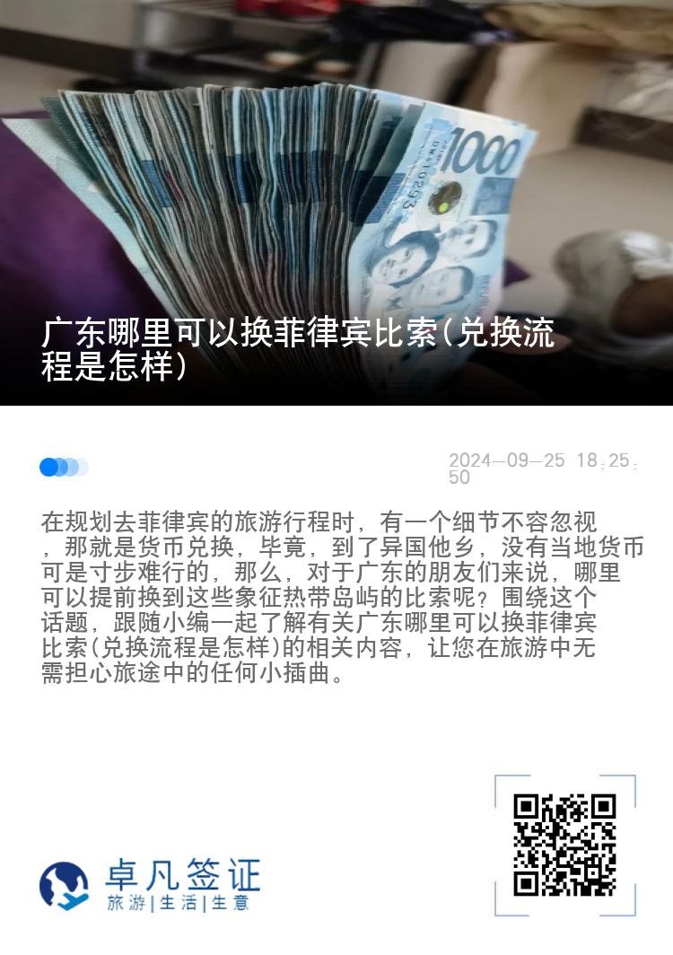 广东哪里可以换菲律宾比索(兑换流程是怎样)