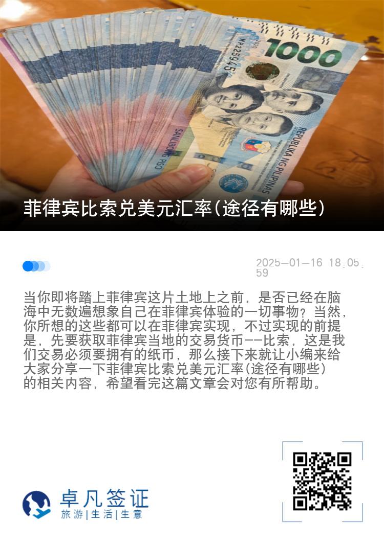 菲律宾比索兑美元汇率(途径有哪些)